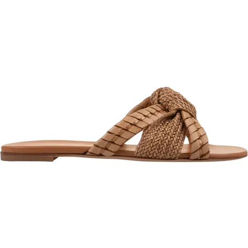 Flat Sandals with Damier Effect , female, Sizes: 6 UK, 4 1/2 UK, 5 UK, 7 UK, 3 UK, 4 UK, 8 UK, 5 1/2 UK - Casadei - Modalova