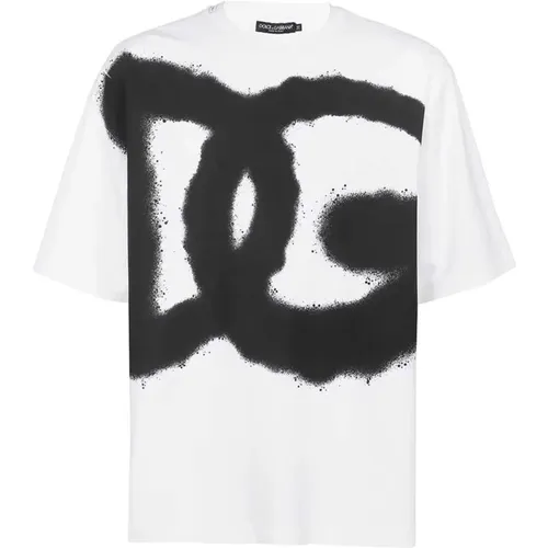 Luxuriöses Baumwoll-Logo-T-Shirt , Herren, Größe: XS - Dolce & Gabbana - Modalova