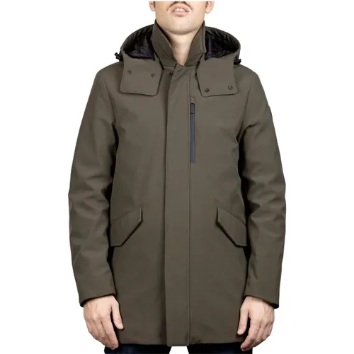 Softshell Mantel - Dunkelgrün , Herren, Größe: L - Woolrich - Modalova