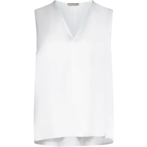 V-neck Top , female, Sizes: S, M, 2XS - Blanca Vita - Modalova