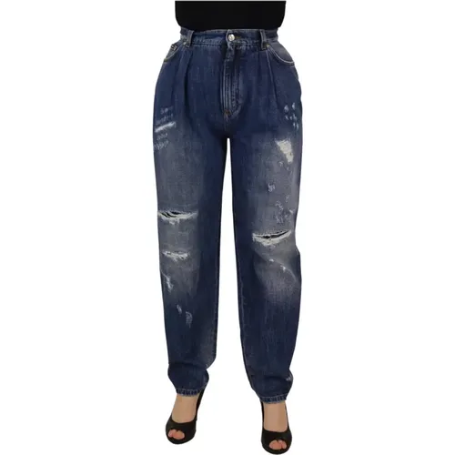 Loose-fit Jeans,Schicke Blau Gewaschene High Waist Skinny Jeans - Dolce & Gabbana - Modalova