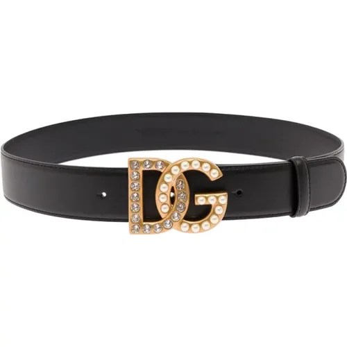 Gürtel mit verziertem DG-Logo , Damen, Größe: 70 CM - Dolce & Gabbana - Modalova