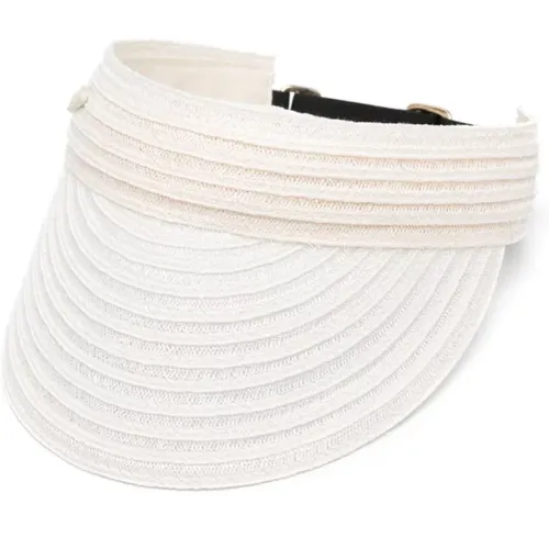 Weiße Geflochtene Design Gebogene Hut , Damen, Größe: ONE Size - Borsalino - Modalova