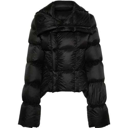 Quilted Funnel Neck Coat , female, Sizes: M, XS, S - Rick Owens - Modalova