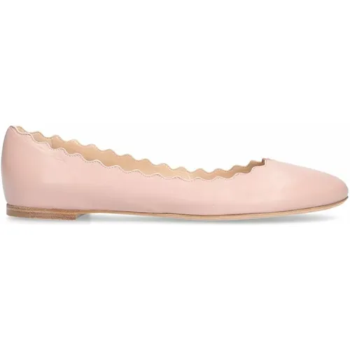 Scalloped Ballerina Shoes , female, Sizes: 6 1/2 UK, 4 UK, 4 1/2 UK, 3 UK, 3 1/2 UK - Chloé - Modalova