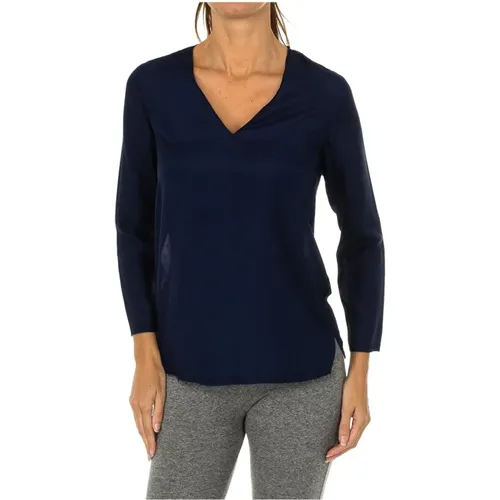 Dunkelblaue Bluse mit Langen Ärmeln - Armani Jeans - Modalova