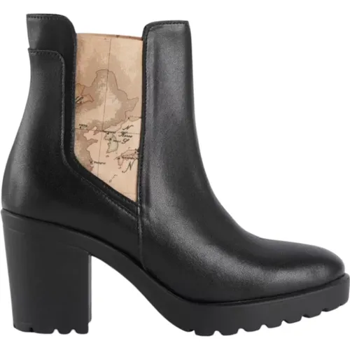 Schwarze Beatles Stiefel Klassisch Leder , Damen, Größe: 41 EU - Alviero Martini 1a Classe - Modalova