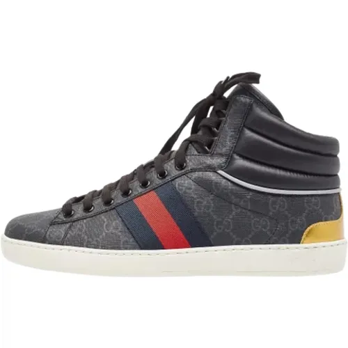 Pre-owned Coated canvas sneakers , male, Sizes: 8 UK - Gucci Vintage - Modalova