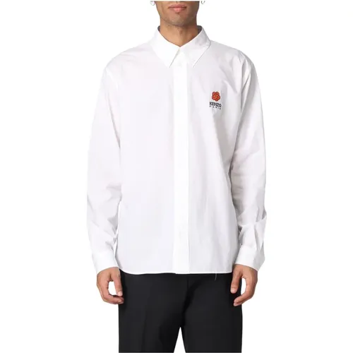 Embroidered Button-Down Shirt , male, Sizes: XL - Kenzo - Modalova