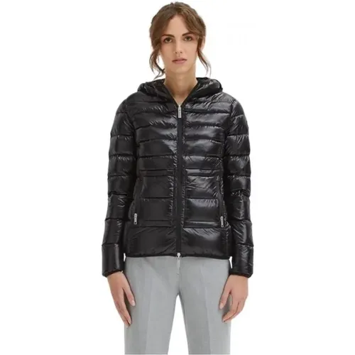 Ultra Light Hooded Down Jacket , Damen, Größe: M - Centogrammi - Modalova