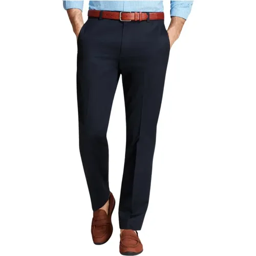 Marineblaue Stretch-Baumwoll-Chinos , Herren, Größe: W34 - Brooks Brothers - Modalova