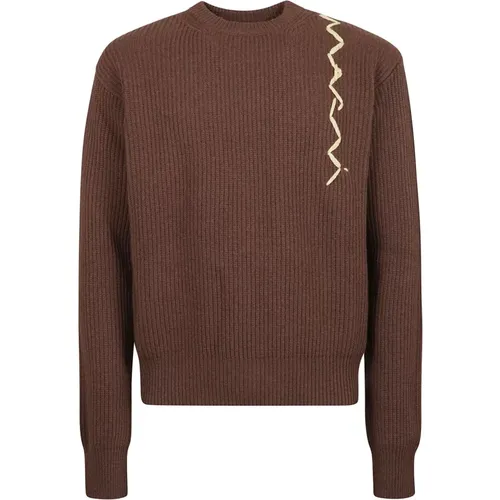 Lässiger Rundhals Pullover , Herren, Größe: M - Marni - Modalova