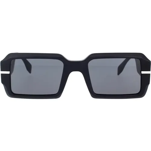 Glamouröse Rechteckige Sonnenbrille , unisex, Größe: 52 MM - Fendi - Modalova