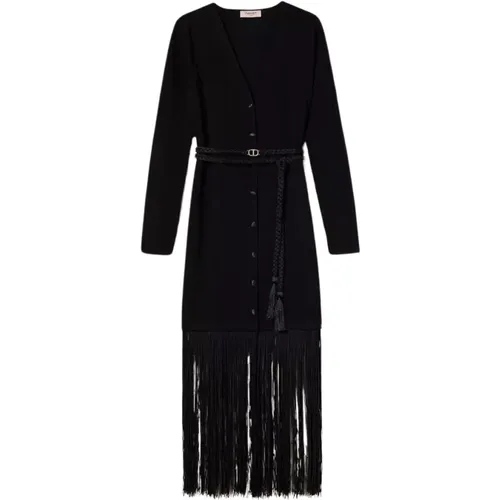 Fringed Cardigan Dress , female, Sizes: M - Twinset - Modalova