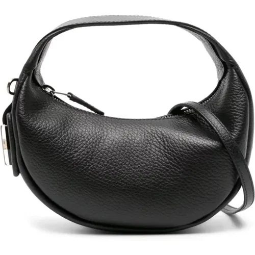 Grained Leather Bag with Logo Plaque , female, Sizes: ONE SIZE - Hogan - Modalova