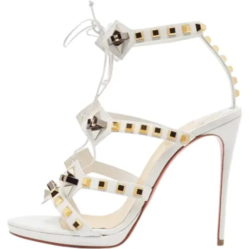 Pre-owned Leather sandals , female, Sizes: 6 1/2 UK - Christian Louboutin Pre-owned - Modalova