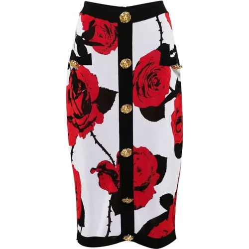Midi Skirts , female, Sizes: S, M - Balmain - Modalova
