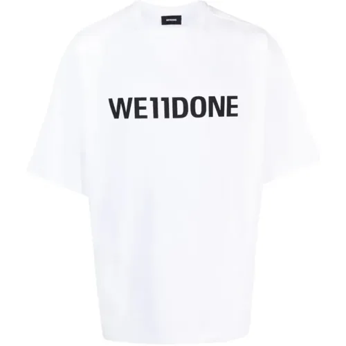 Weißes Logo T-Shirt , Herren, Größe: L - We11Done - Modalova