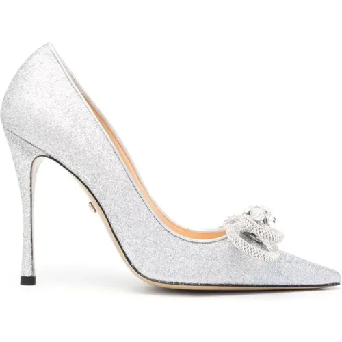 Mach Mach With Heel Silver , female, Sizes: 8 UK - Mach & Mach - Modalova