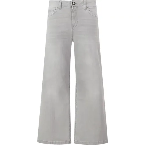 Flare Denim Pants Grey , female, Sizes: W31, W27, W29, W26, W32, W33 - Liu Jo - Modalova
