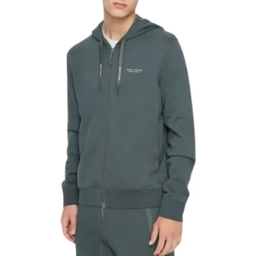 Hooded Cotton Sweater , male, Sizes: XS - Armani Exchange - Modalova