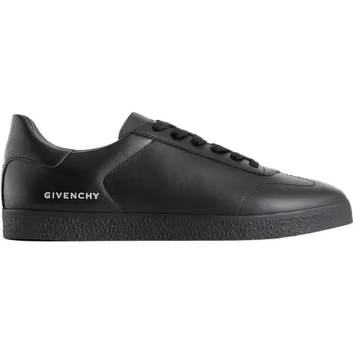 Schwarze Leder Low-Top Sneakers , Herren, Größe: 39 EU - Givenchy - Modalova