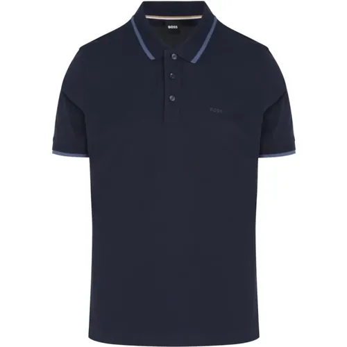 Sophisticated Polo Shirt in Navy , male, Sizes: L, 3XL, 2XL, M, S - Hugo Boss - Modalova