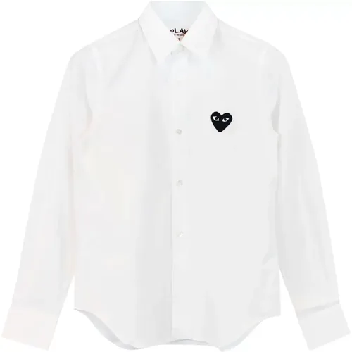 Classic Heart Shirt , Damen, Größe: S - Comme des Garçons Play - Modalova