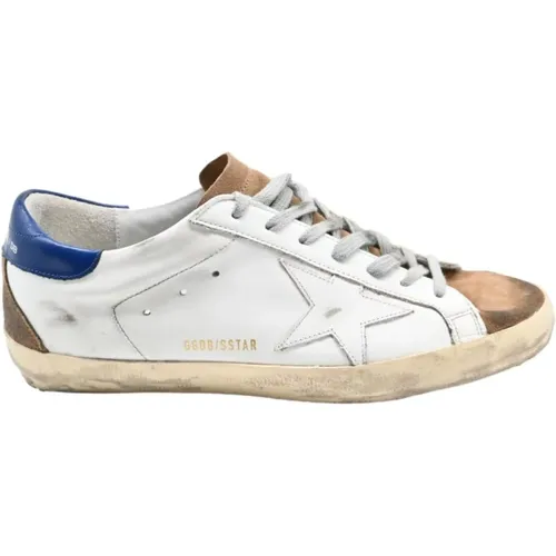 Superstar Sneakers - Weiß Braun Blau , Herren, Größe: 43 EU - Golden Goose - Modalova