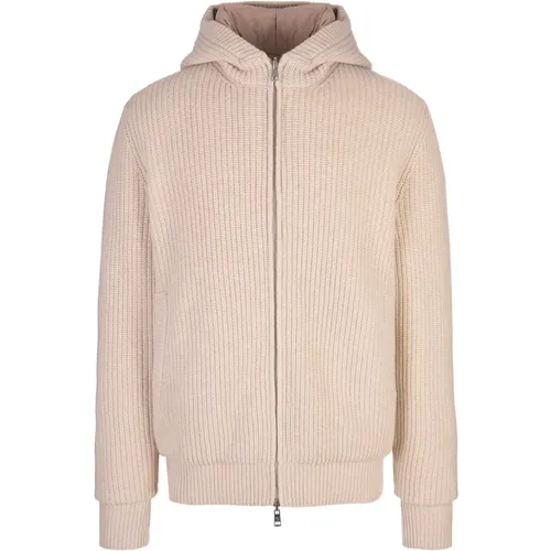 Reversible Zip-Up Hoodie Sweater , male, Sizes: L - Moncler - Modalova