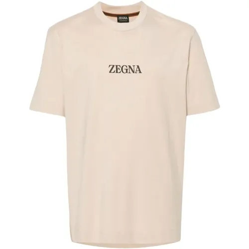 T-shirt with Logo Detail , male, Sizes: S - Ermenegildo Zegna - Modalova