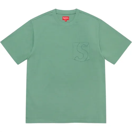 Limited Edition Laser Cut S Logo Tee , male, Sizes: M, L - Supreme - Modalova