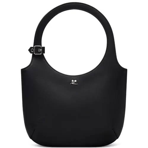 Smooth Leather Snap Closure Bag , female, Sizes: ONE SIZE - Courrèges - Modalova