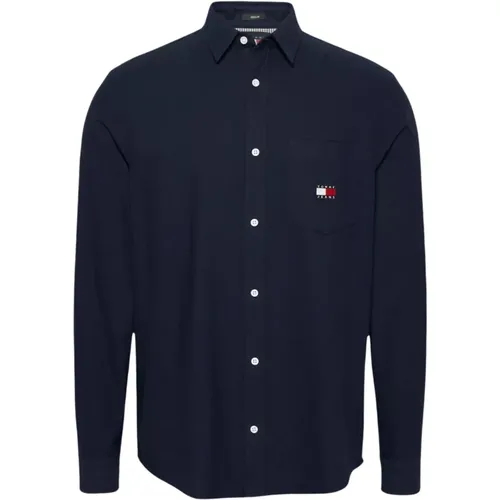 Casual Shirt with Logo , male, Sizes: M - Tommy Hilfiger - Modalova