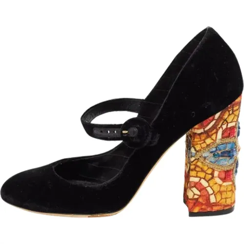Pre-owned Samt heels , Damen, Größe: 40 EU - Dolce & Gabbana Pre-owned - Modalova