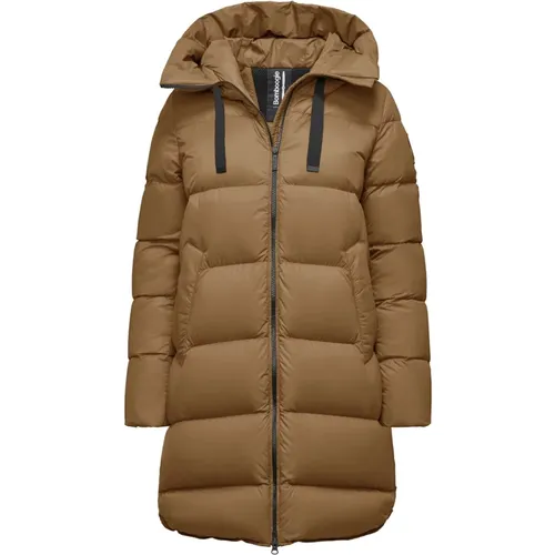 A-line Nylon Down Jacket with Hood , female, Sizes: XS, XL, 3XL, 2XL, M, L - BomBoogie - Modalova