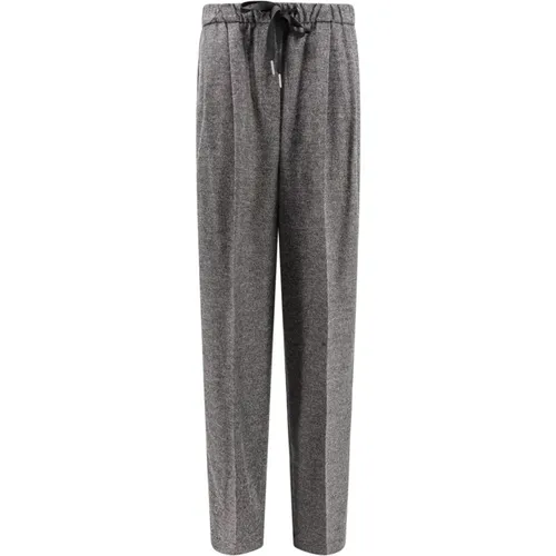 Grey Trousers Elastic Waistband America Pockets , female, Sizes: S, L, XS, M - pinko - Modalova