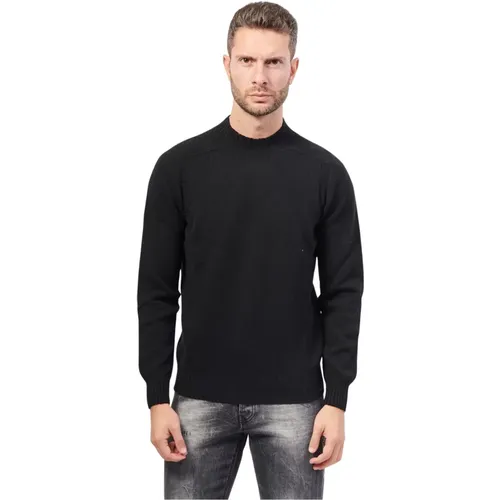 Schwarzer Alpaka Kaschmir Pullover , Herren, Größe: 3XL - Gran Sasso - Modalova