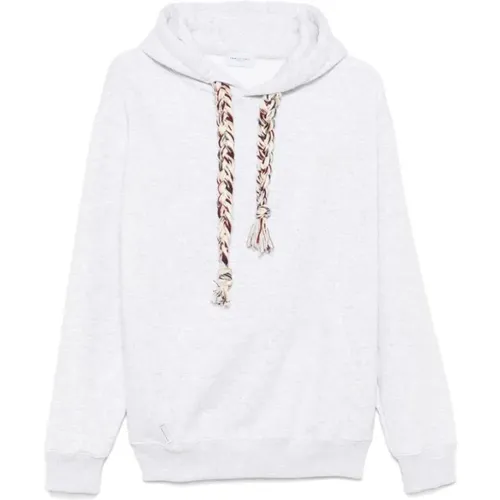 Gemütlicher Grauer Hoodie mit Besticktem Logo - FAMILY FIRST - Modalova