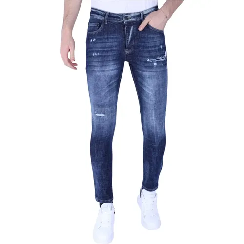 Zerrissene Jeans Für Männer Slim Fit -1100 - Local Fanatic - Modalova