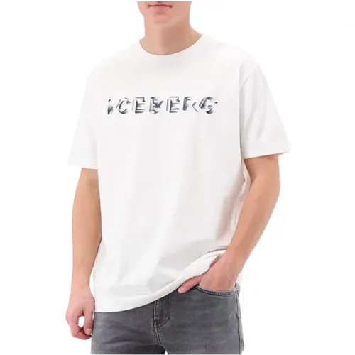 D Logo Branding T-Shirt , Herren, Größe: L - Iceberg - Modalova