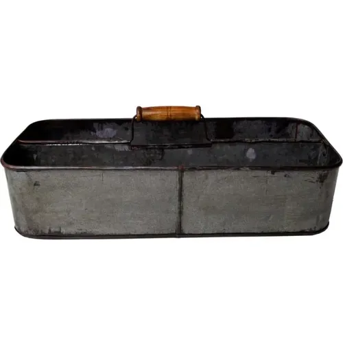 Iron box with 2 large compartments and wooden handles , unisex, Sizes: ONE SIZE - Fineste Ting - Modalova