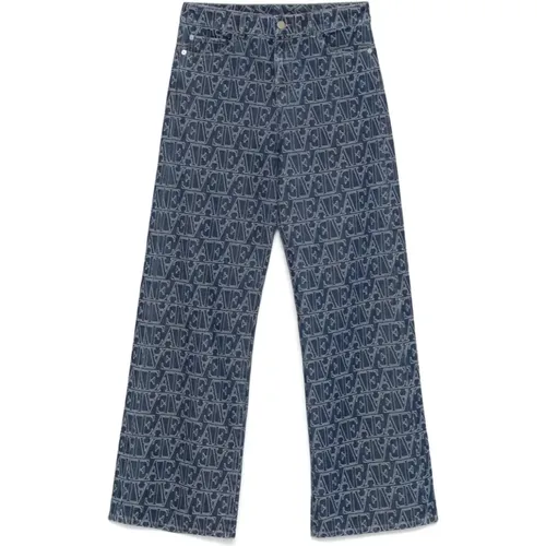 Denim Wide Leg Jeans , female, Sizes: W27, W28, W29, W25, W26 - Emporio Armani - Modalova