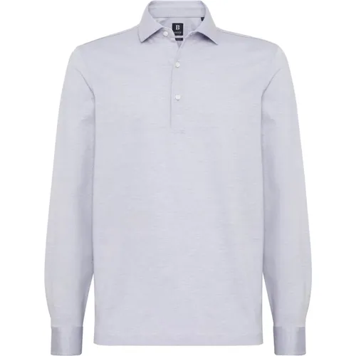 B Jersey Polo-Shirt Aus Baumwoll-Jersey Normale Passform , Herren, Größe: 3XL - Boggi Milano - Modalova