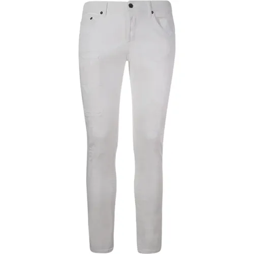 Weiße Slim Fit Jeans , Herren, Größe: W32 - Dondup - Modalova