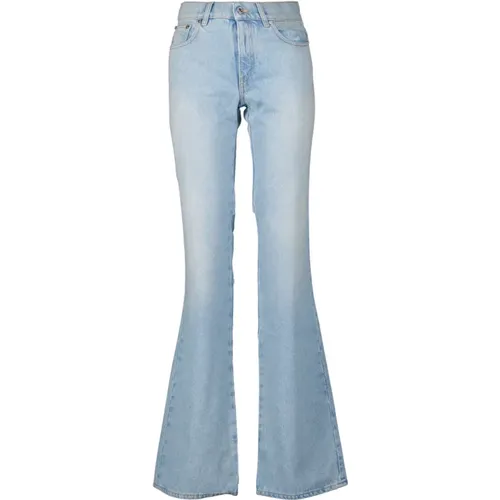Verwaschene Jeans , Damen, Größe: W27 - Off White - Modalova