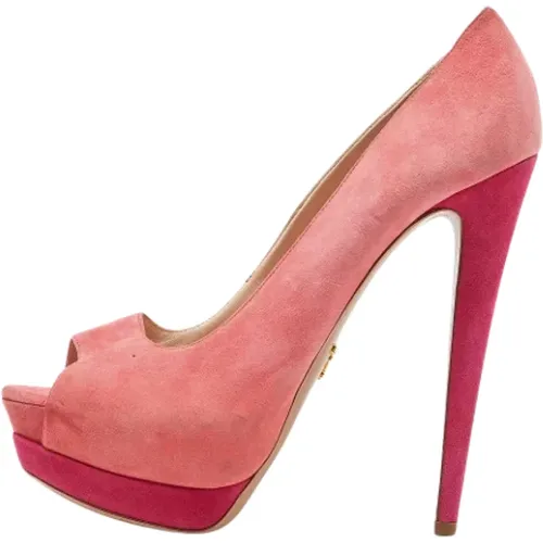 Pre-owned Wildleder heels , Damen, Größe: 41 EU - Prada Vintage - Modalova