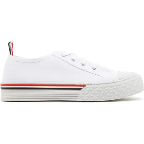 Stripe Trim Sneakers , male, Sizes: 7 UK, 6 UK - Thom Browne - Modalova