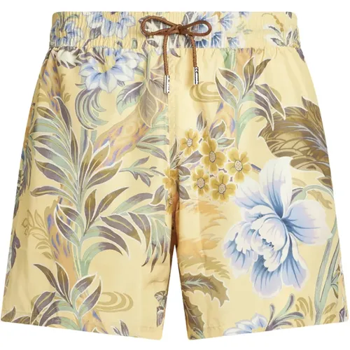 Yellow Floral Swim Shorts , male, Sizes: 2XL - ETRO - Modalova