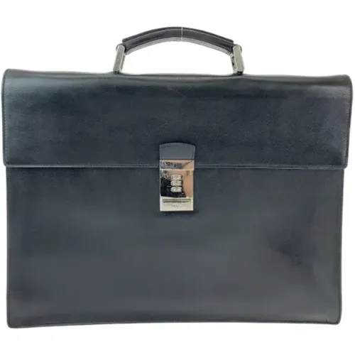 Pre-owned Leather briefcases , female, Sizes: ONE SIZE - Prada Vintage - Modalova